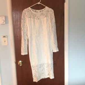 White long sleeved dress